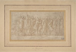Guerriers romains ou grecs célébrant après une victoire, 1503-40 - Parmigianino