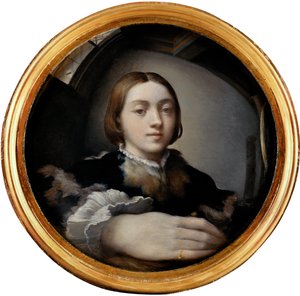 Autoportrait dans un miroir convexe, ca 1524