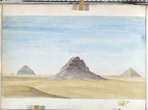 Vue de la pyramide de Dachour - Pascal Xavier (after) Coste