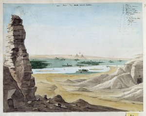 Vue prise du Mont Kattan. Égypte. 1818
