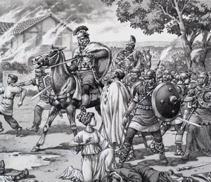 Attaque barbare sur les Romano Britanniques