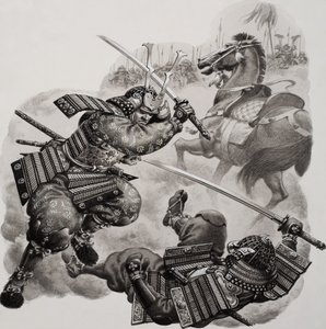 Samurai (gouache on paper)