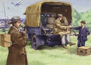 Les débuts de la radiodiffusion extérieure pour la BBC (gouache sur papier) - Pat (1907-95) Nicolle