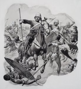 Zulus (gouache sur papier)