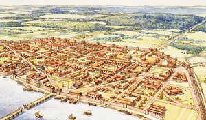 Vue aérienne du Londres romain