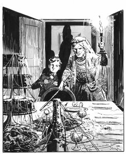 Illustration pour Les grandes espérances de Charles Dickens (plume et encre)