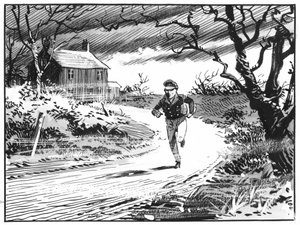 Illustration pour Les grandes espérances de Charles Dickens (plume et encre)