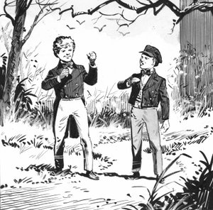 Illustration pour Les grandes espérances de Charles Dickens (plume et encre) - Pat (1907 95) Nicolle