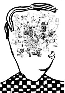 Whats In My Head, 2014 (stylo et pinceau)