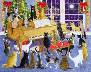Chœur de Noël (acrylique sur toile)