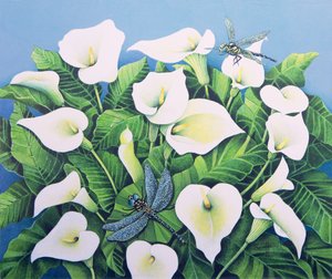 Libellules (huile sur toile)