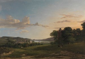 Vue de Cessford et du village de Caverton, Roxboroughshire au loin