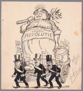 Char de la Ligue nationale contre la Révolution - Patricq Kroon (signed by artist)