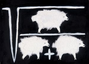 Clonage : un symbole mathématique représentant les opérations de calcul de racine carrée, de division et d