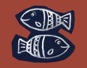 Horoscope : le signe des Poissons. Illustration de P. La Porta