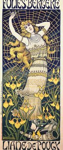Affiche pour le spectacle de la danseuse Liane de Pougy aux Folies Bergère, Paris