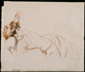 Une Dame Élégante Allongée