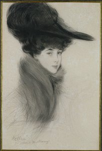 Consuelo Vanderbilt (1877-1964) Duchesse de Marlborough, vers 1901 (pointe sèche)