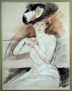 Madame Helleu. Dessin de Paul Helleu (1859-1927), 20e siècle. Bayonne, Musée Bonnat