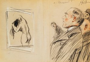 Monsieur Fiquet admirant un pastel de Degas