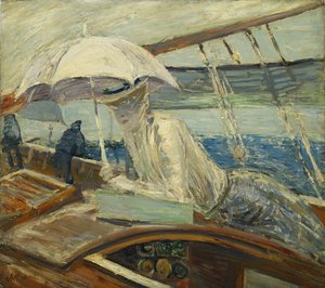 Madame Helleu en mer, Yacht Bird - Paul Cesar Helleu