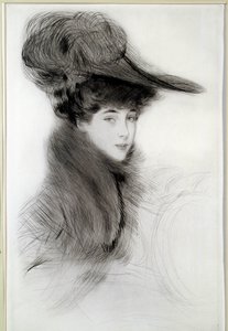 Portrait de la duchesse de Malborough. Dessin de Paul Helleu, XXe siècle. Bayonne, Musée Bonnat - Paul Cesar Helleu