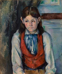 Garçon au gilet rouge