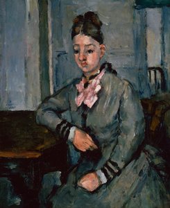Madame Cézanne appuyée sur une table, vers 1873 - Paul Cézanne