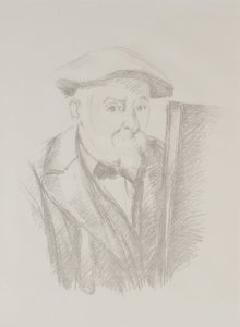 Autoportrait devant un chevalet - Paul Cézanne