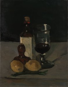 Nature morte à la bouteille, au verre et aux citrons - Paul Cézanne