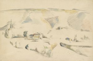 Vue à travers une vallée, fin du 19ème siècle - Paul Cézanne
