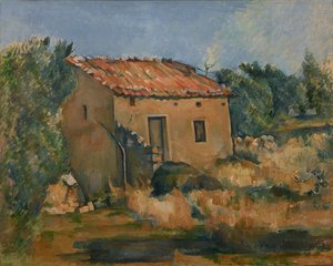 French: Maison dans la campagne aixoise Abandoned House near Aix-en-Provence - Paul Cézanne