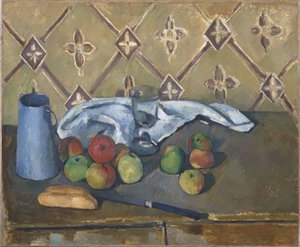 Fruits, serviette et pot à lait - Paul Cézanne