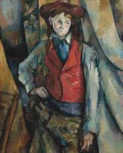 Garçon en gilet rouge