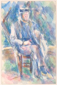 Homme portant un chapeau de paille - Paul Cézanne