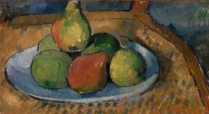 Assiette de fruits sur une chaise