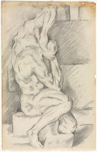 Esquisse de Sculpture Anatomique (recto) - Paul Cézanne