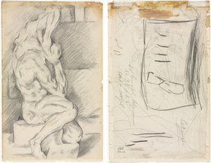 Esquisse de Sculpture Anatomique (recto) - Paul Cézanne