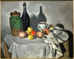 Nature morte (fruits et vaisselle)