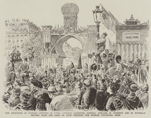 La réception des officiers russes à Paris, le général Chanoine, l