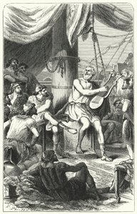 Homère divertissant des marins étrangers avec une chanson