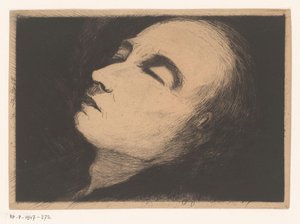 Portrait de Vincent van Gogh sur son lit de mort