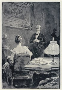Illustration pour Anna Karénine : La querelle entre Anna et son mari (lithographie)