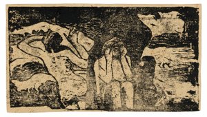 Aux Roches Noires, de la suite de gravures sur bois tardives