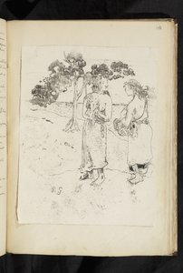 Avant et après - Deux femmes conversant dans un paysage - Paul Gauguin