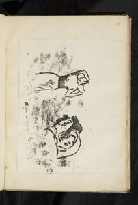 Avant et après - Femme portant une urne sur son épaule et deux têtes de L