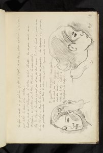 Avant et après - texte et deux dessins de la tête d