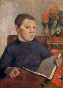 Portrait du fils Clovis avec un livre - Paul Gauguin