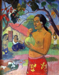 Eu haere ia oe Femme tenant un fruit. Où allez-vous, 1893