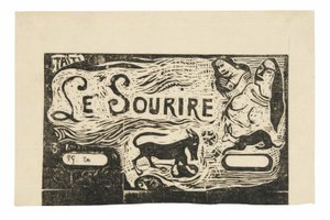 Renard, bustes de deux femmes et un lapin, en-tête pour Le sourire